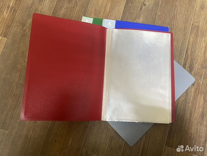 Папки-вкладыши с файлами, скоросшиватели