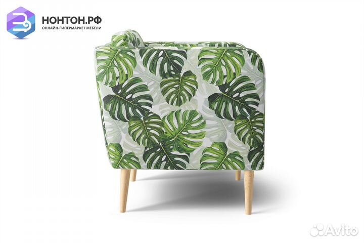 Кресло Райдо принт монстера