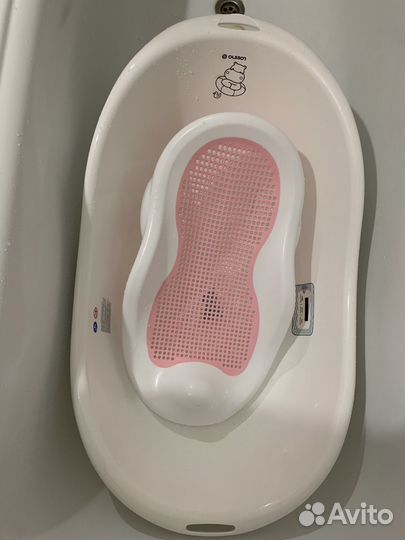 Ванночка для купания с термометром и горкой