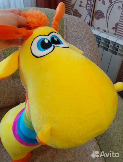 Жираф большой мягкий велюровый 75 см отл.сост