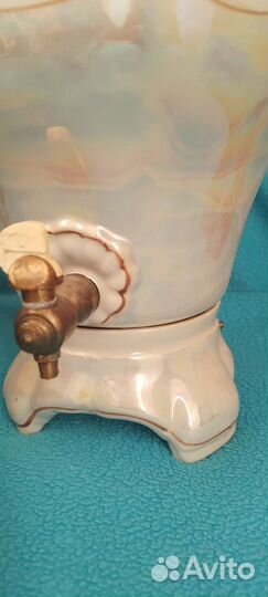 Самовар электрический фарфоровый СССР с чайничком