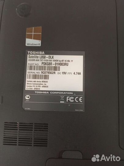 Ноутбук toshiba