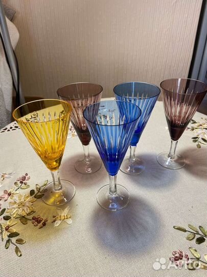 Фужеры цветное стекло СССР