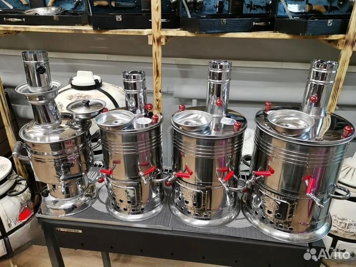 Самовар на дровах и шишках