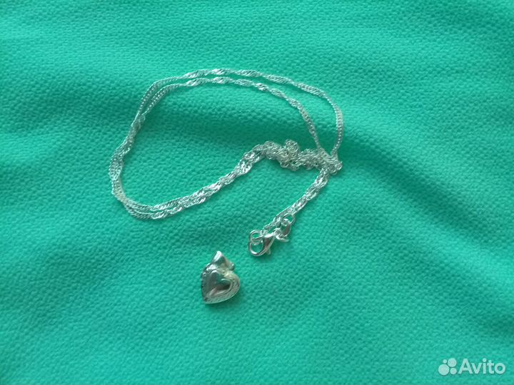 Сердечко с цепочкой silver
