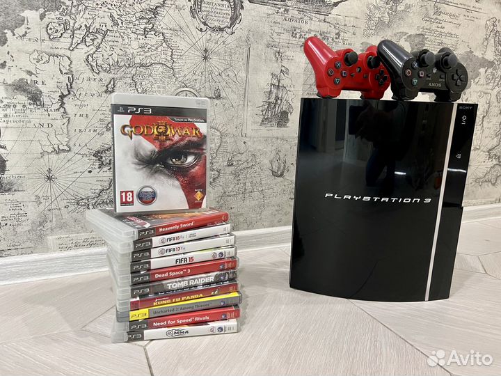 TOP Sony PS3 1Tb + 500 Игр + Прошита + Джойстики