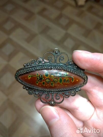 Старинная винтажная брошь