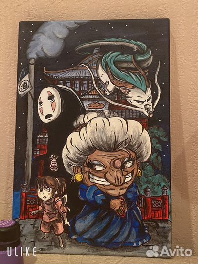 Картина акрилом аниме Унесенные призраками