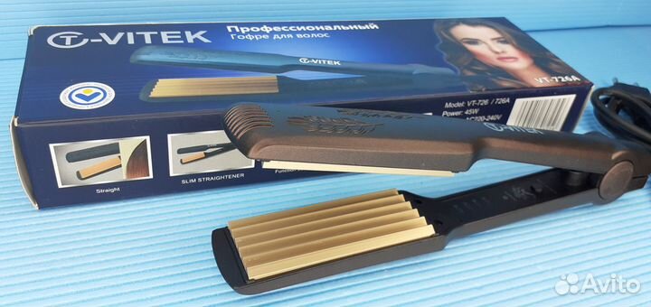 Плойка гофре для объёма Vitek Ультра гладкие щипцы