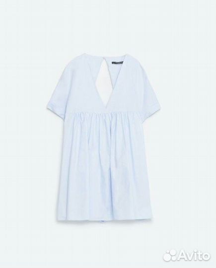 Летнее платье zara из 100 хлопка новое babydoll