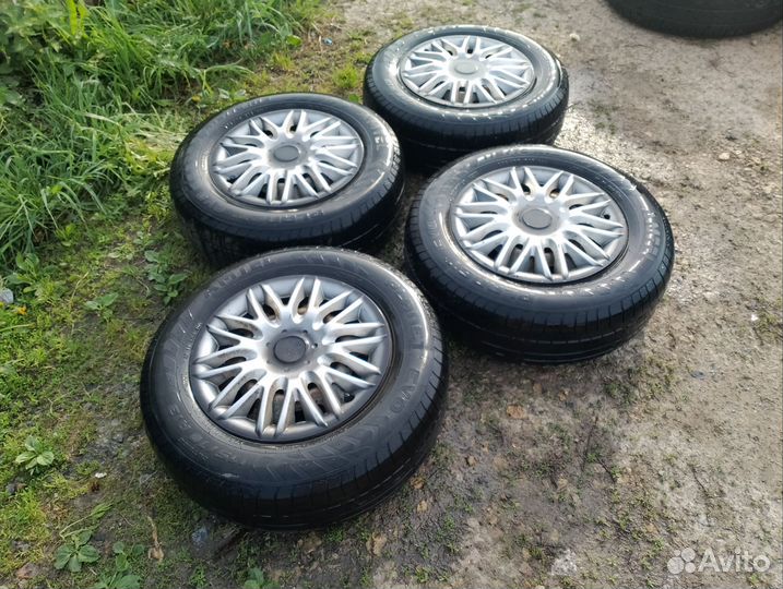 Колеса в сборе лето р13 ваз +колпаки
