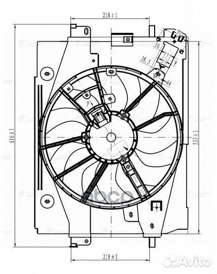 Вентилятор renault logan 12- радиатора