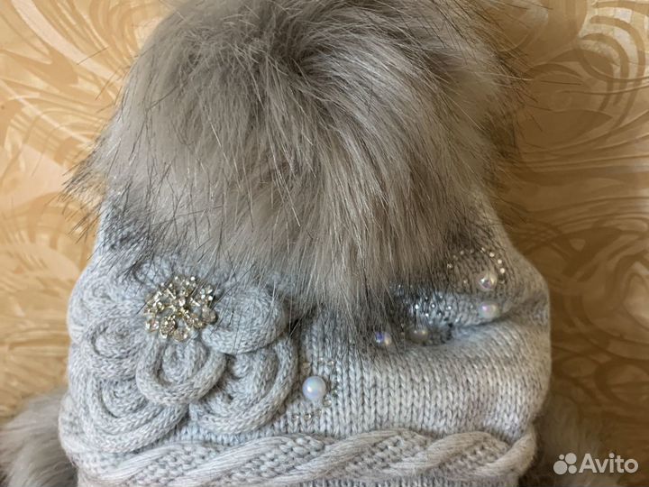 Шапка зимняя на завязках