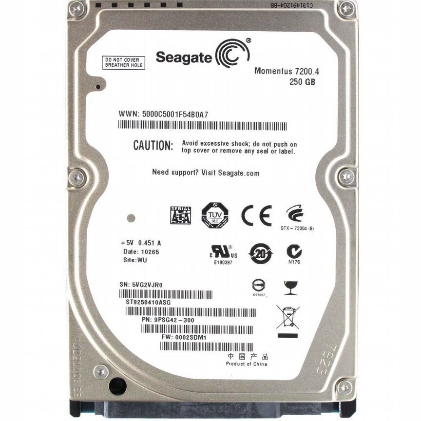 [ST9250410ASG] Жесткий Диск Seagate 250gb Sata2.5 St9250410asg