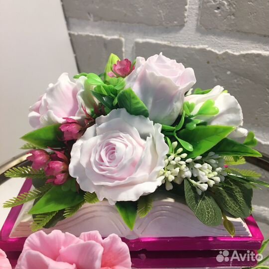 Мыло ручной работы. Букет цветов из мыла