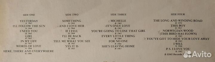 The Beatles - Love Songs (1977) 2LP