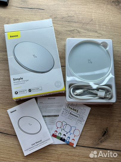 Беспроводная зарядка baseus simple 15w оригинал