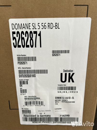 Велосипед Trek Domane SL 5 Gen 3 52/56 RD-BL