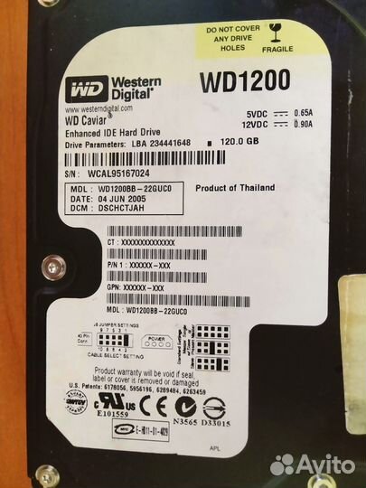 Жесткий диск 120 гб IDE