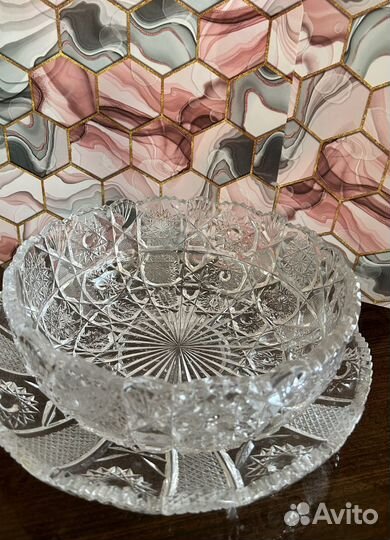 Блюдо хрустальное СССР