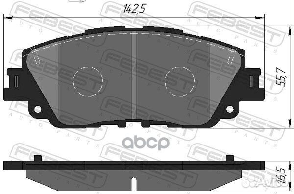 Колодки тормозные передние 0101GSV70F Febest