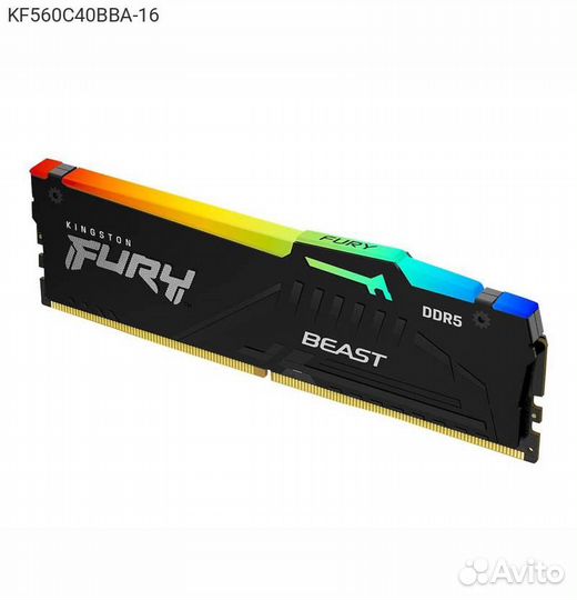 Модуль памяти Kingston fury Beast RGB 16GB dimm DD