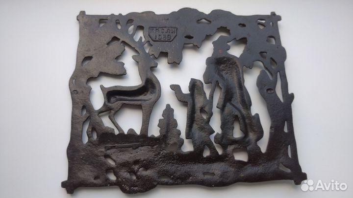 Плакетка Сереб-е Копытце Касли 1989 год. СССР