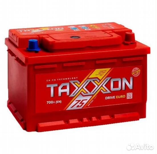 Аккумулятор автомобильный taxxon euro 75