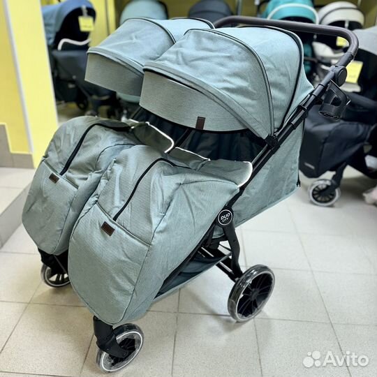 Коляска для двойни Duocity emerald green