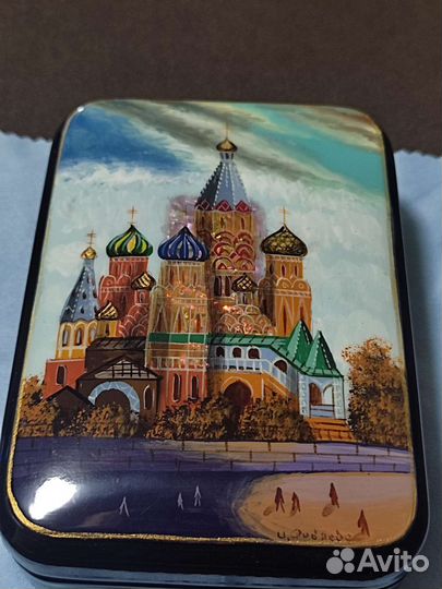 Шкатулка лаковая миниатюра авторская