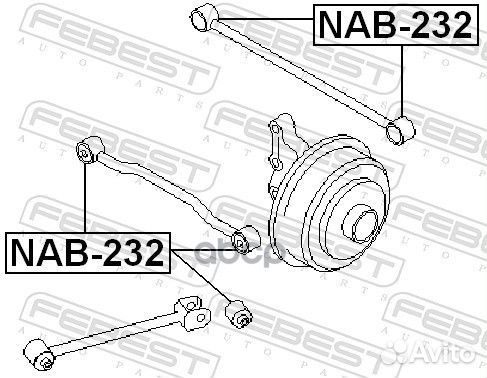 Сайлентблок тяги nissan X-trail 01-07/almera 95-05