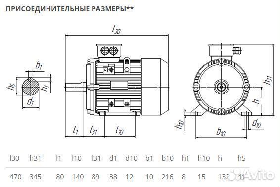 Электродвигатель аир 132S4 (7.5кВт-1500об) новый