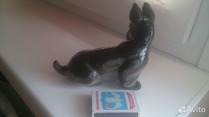 Собака Скотчтерьер фарфор СССР лфз