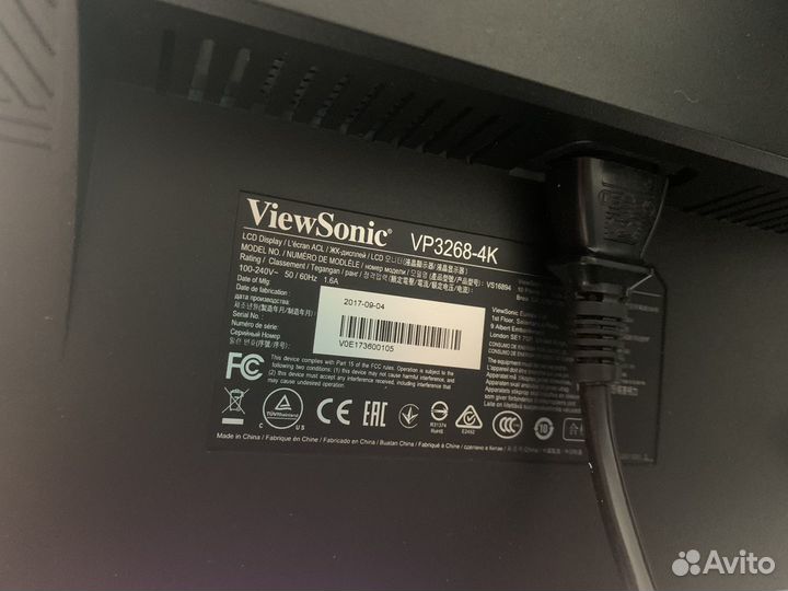 Монитор VP3268-4K View Sonic