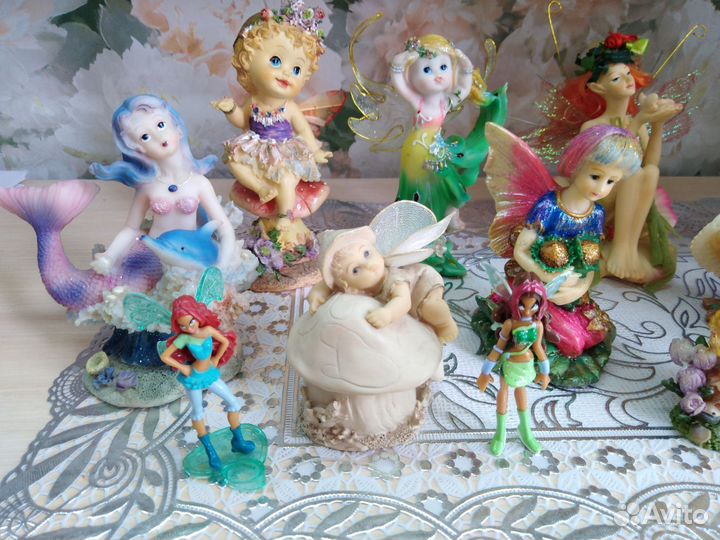 Статуэтки фея ангел русалка эльф