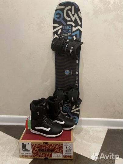 Сноуборд детский Salomon 100 с креплениями. Новый