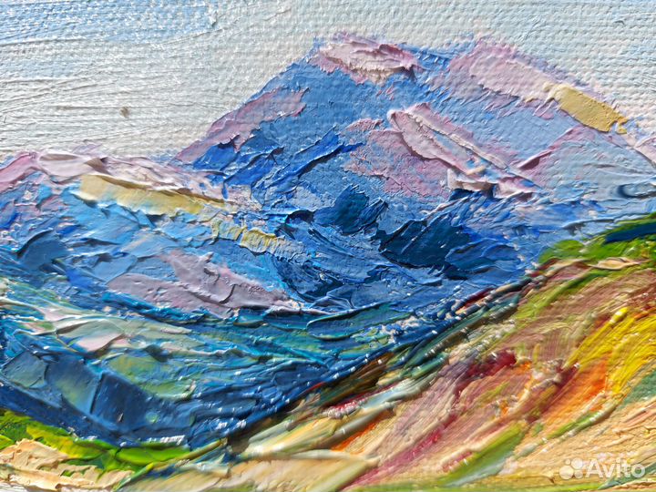 Картина Прованс Морской пейзаж Цветы маслом 24х30