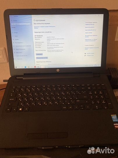 Ноутбук HP 15-ac 113ur, 15.6”,мышь,подставка