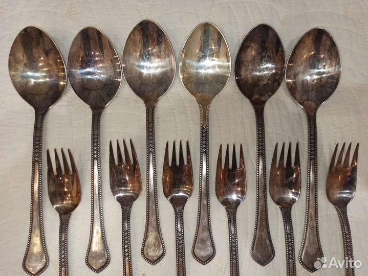 Столовый набор Новый Серебрение, мельхиор СССР