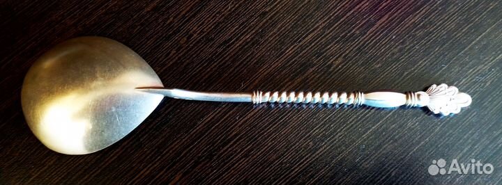Ложка столовая серебряная винтажная 875 проба тф7