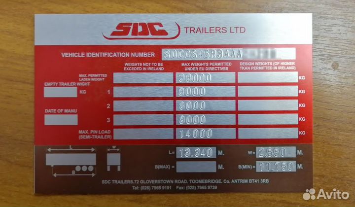 Шильдики Таблички Вин наклейки VIN