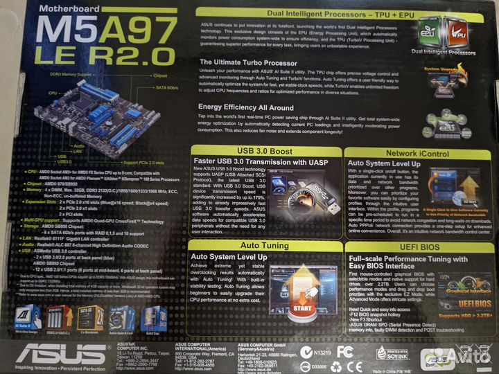 Материнская плата asus m5a97 le r2.0
