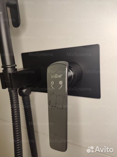 Гигиенический душ встраиваемый черный