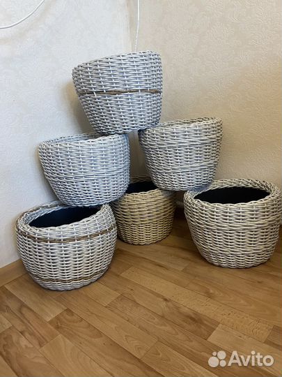 Кашпо из ротанга