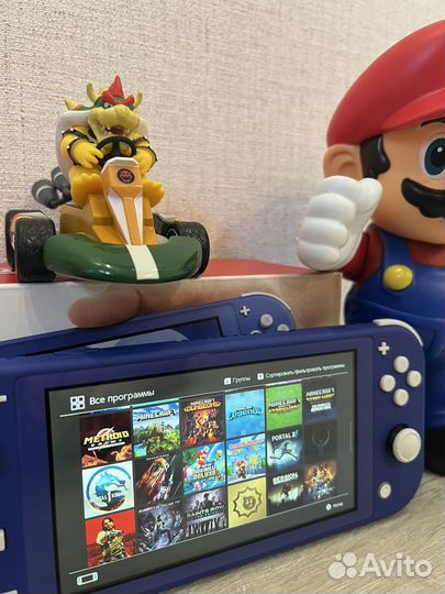 Nintendo switch lite Blue 512 gb Прошитая 60 игр