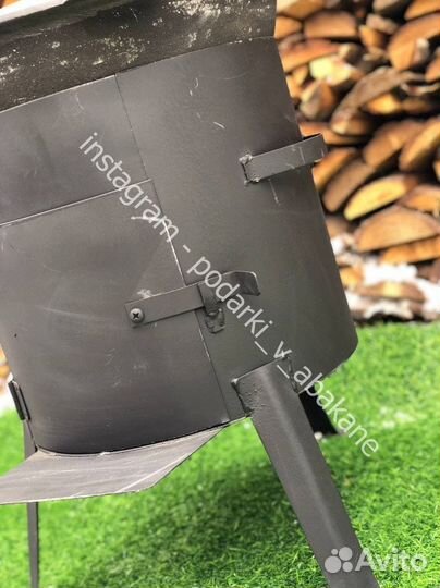 Чугунный казан 12 литров + печь с трубой + половни