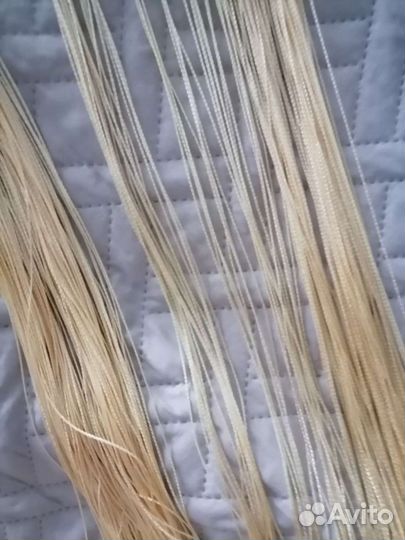 Штора Нитка, жёлтая