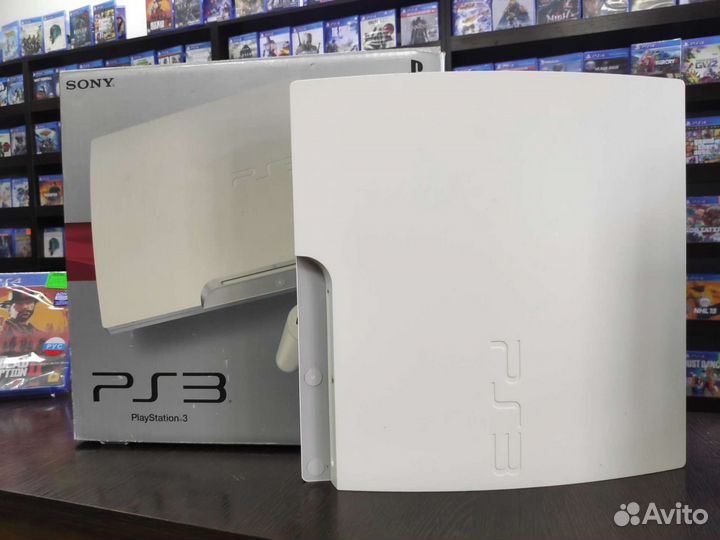 PS3 white slim прошитая 320gb+год гарантии