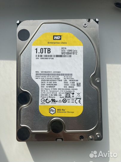 Жесткий диск SATA hdd 3.5 1Tb/4Tb/6Tb