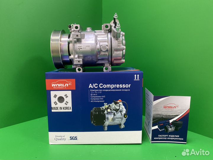 Компрессор кондиционера Лада Ларгус/Рено Логан 1